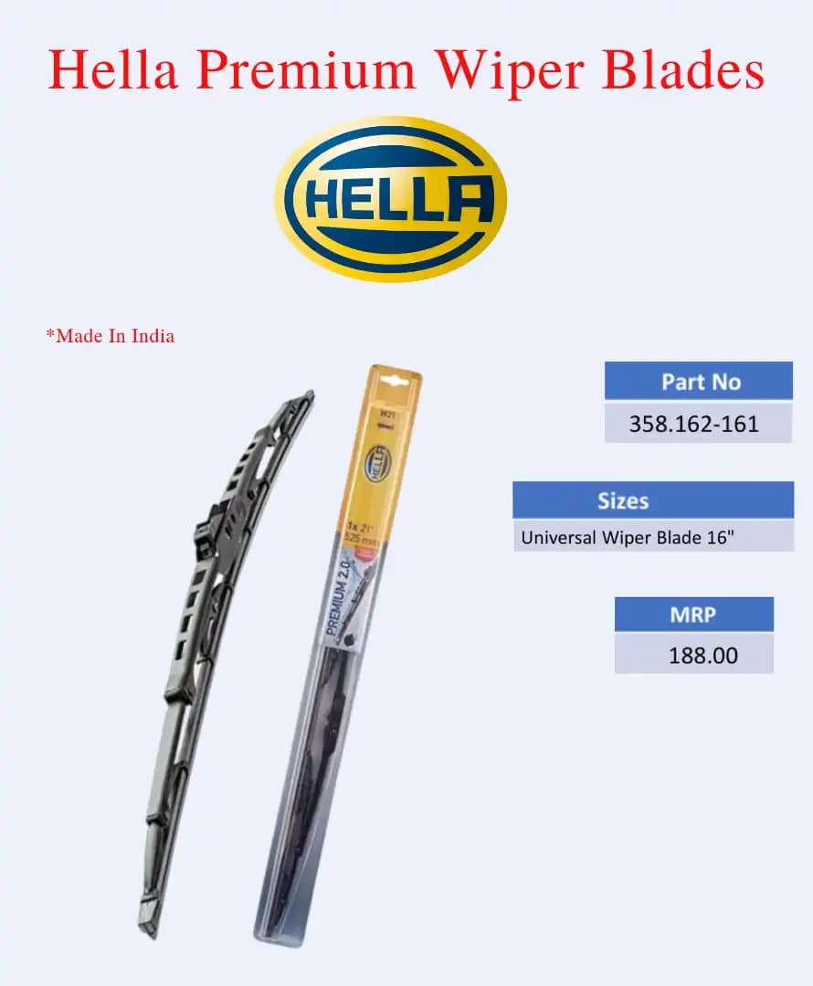 Universal 16" Hella Premium Wiper Blades