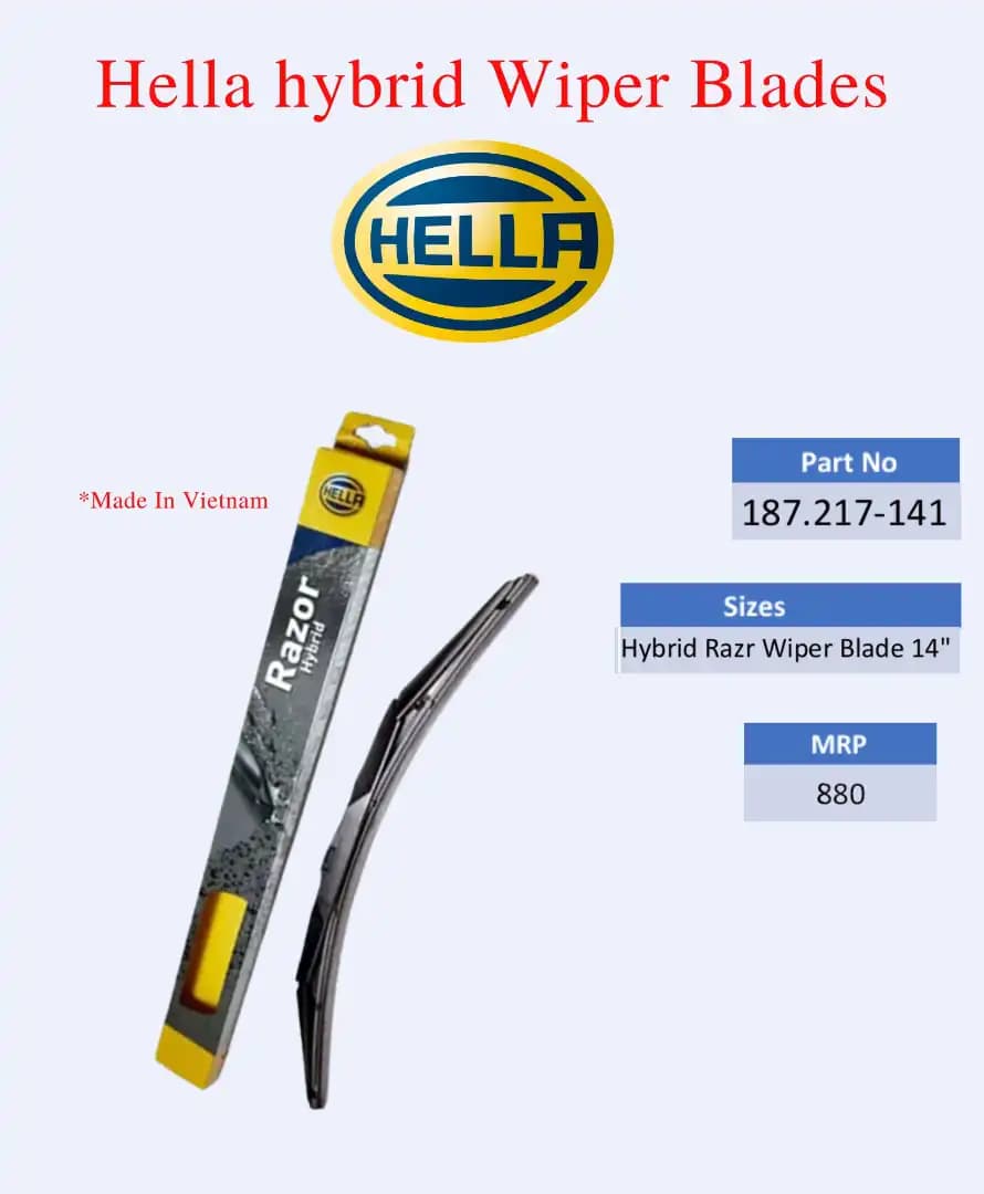 Hella Hybrid Razr Wiper Blade 14"