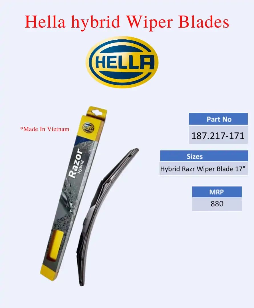 Hella Hybrid Razr Wiper Blade 17"