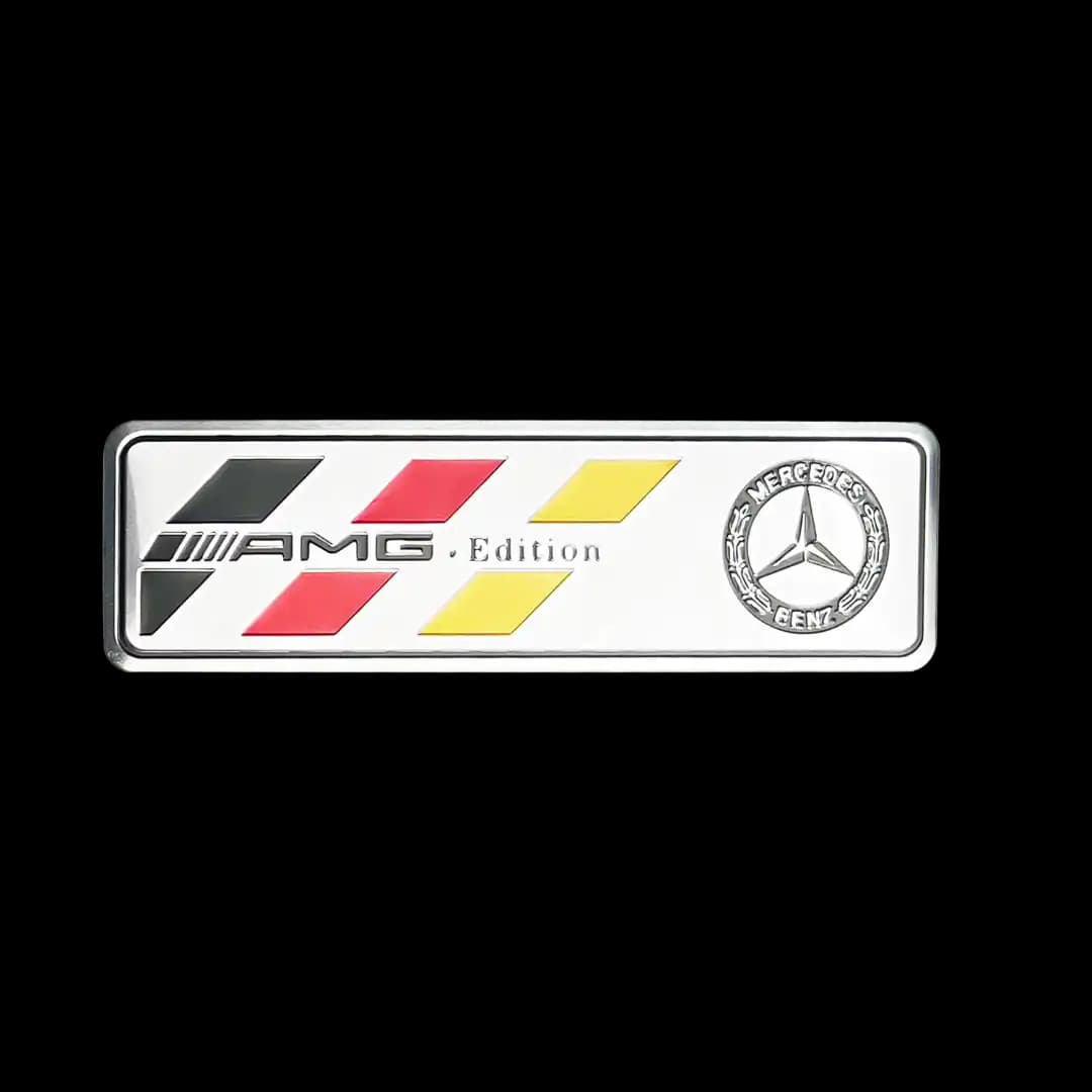 AMG Sticker- Silver Large