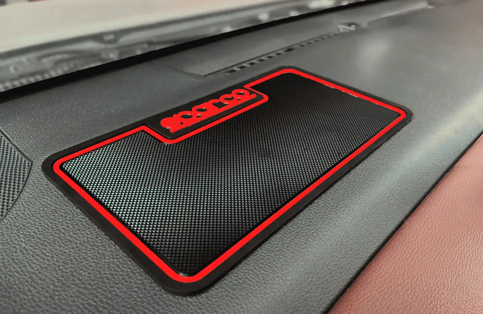 Sparco Anti Slip Dashboard Mats with thin border - Image 2 of 5