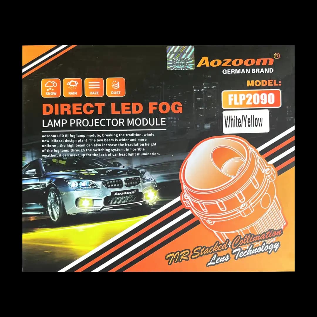 Aozoom Direct LED Fog light/Head Light- FLP2090 White/ Yellow