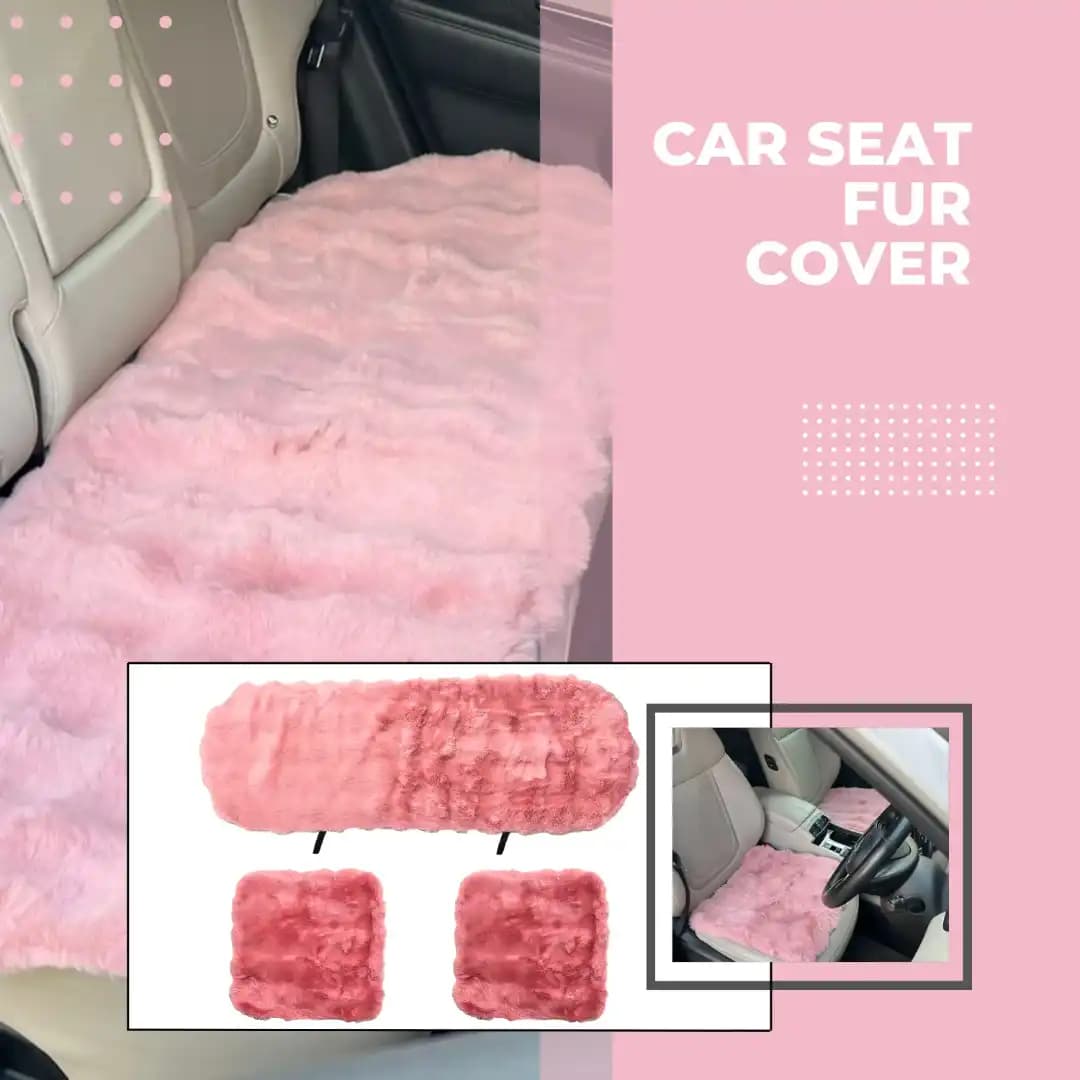 Ultra-Soft Fur Car Seat Cover /Mat- Pink