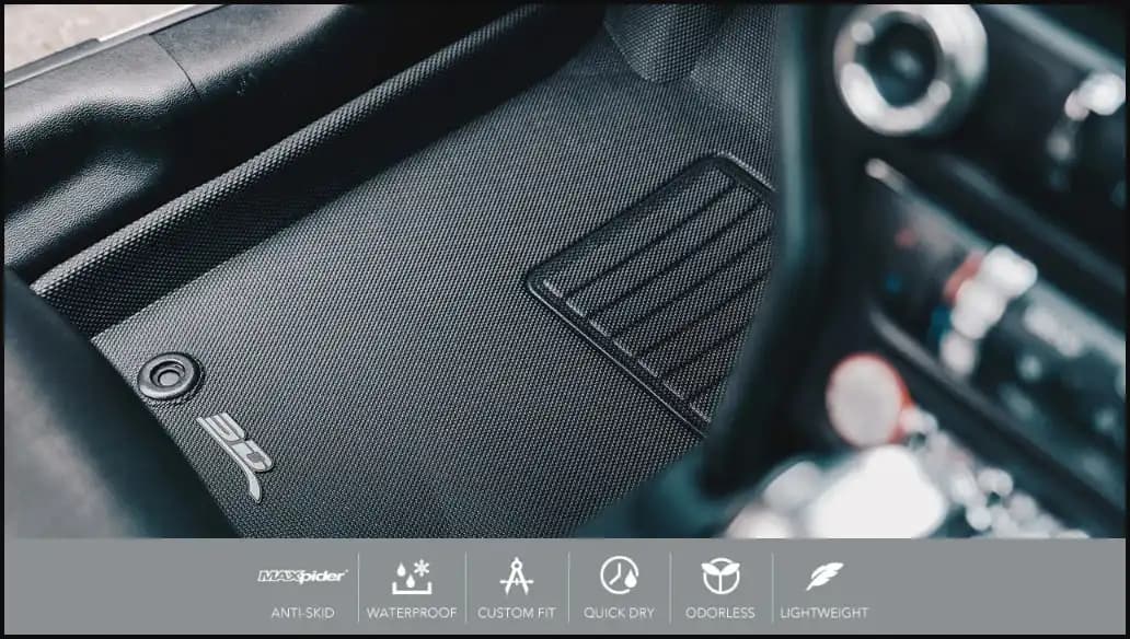 3D MAXpider KAGU Floor Mats for Mahindra Thar (2020-2025) | Black Custom Fit 3D Car Mats - Image 1 of 6