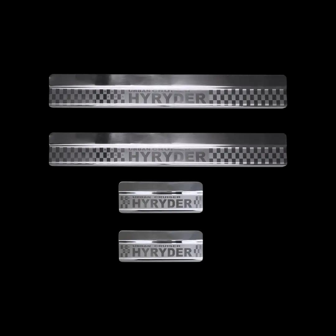 Autogarnix Stainless Steel Foot Step Garnish / Sill Plates – Toyota Urban Cruiser Hyryder (2022–2026)