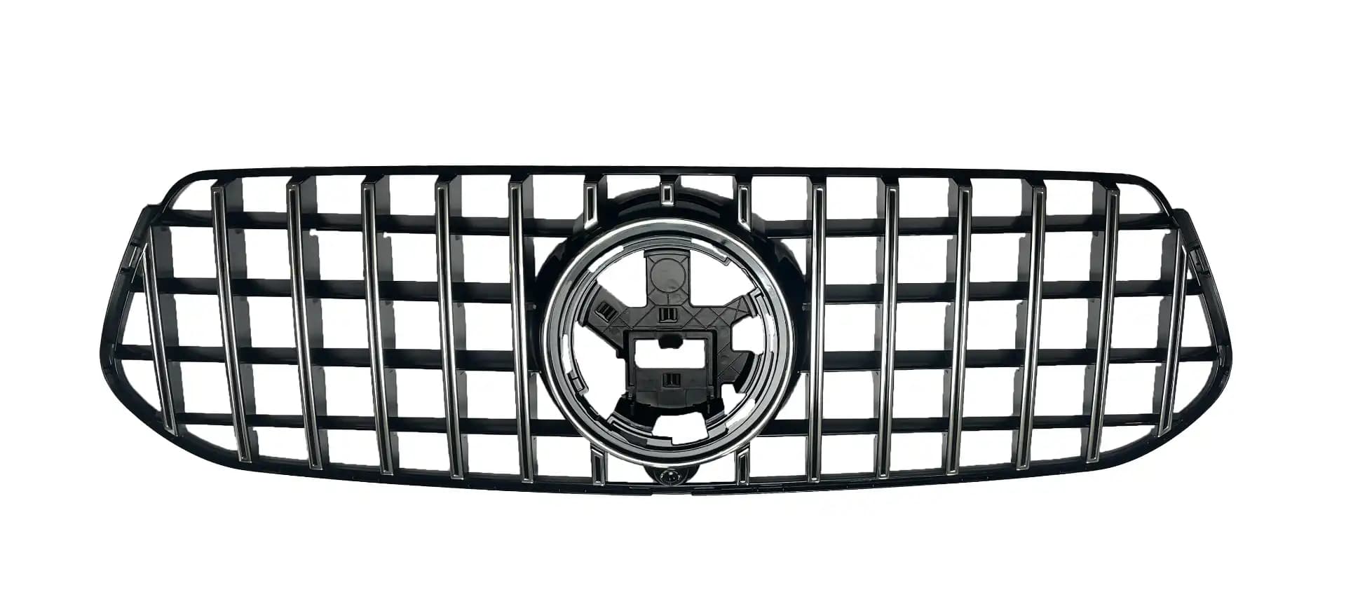 Gloss Black and Chrome Front Grille for Mercedes Benz GLE W167 2020-2023/ Front Bumper Grille