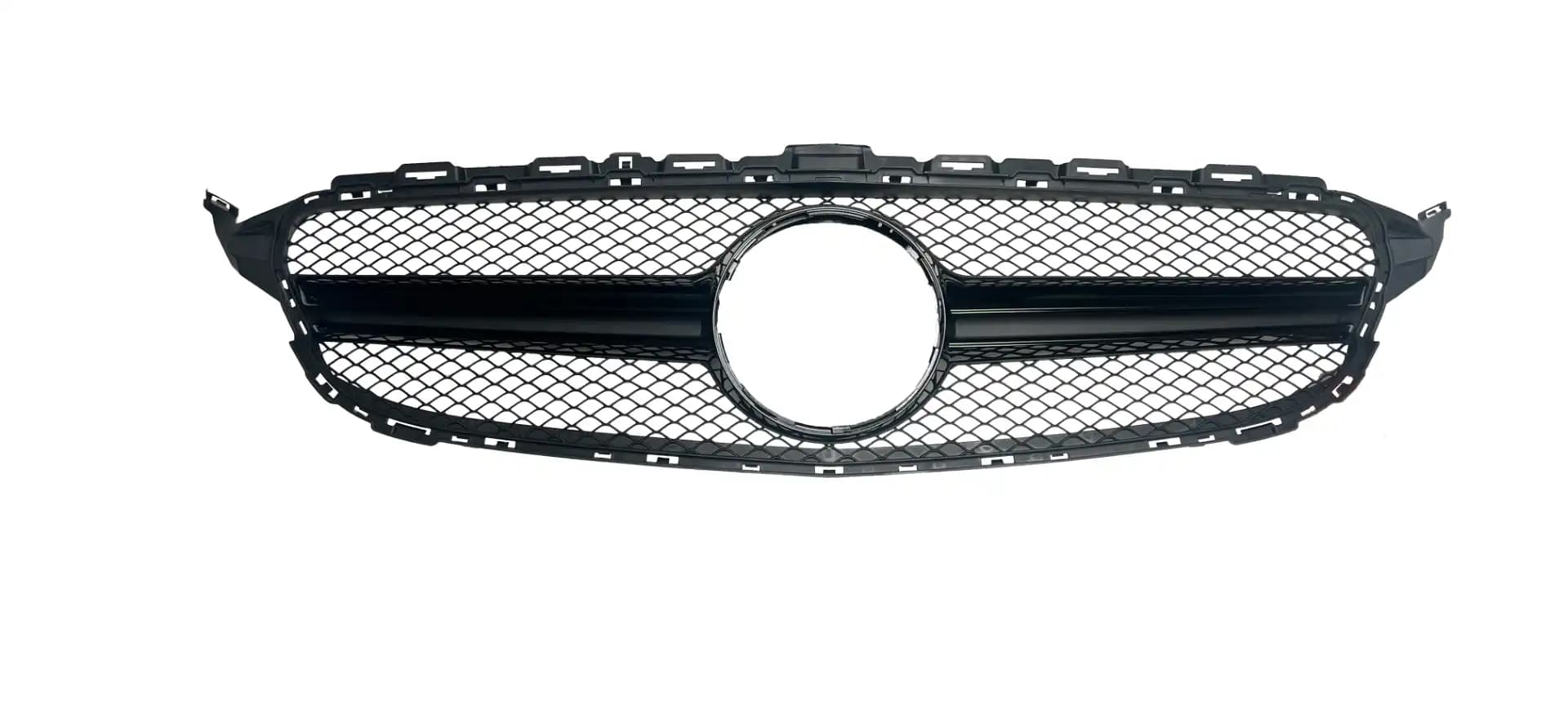 Gloss Black Front Grille for Mercedes Benz C W205 2015-2018 AMG/ Front Bumper Grille