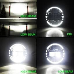 King Kong 7-Inch LED Headlight for Mahindra Thar with DRL High & Low Beam 3