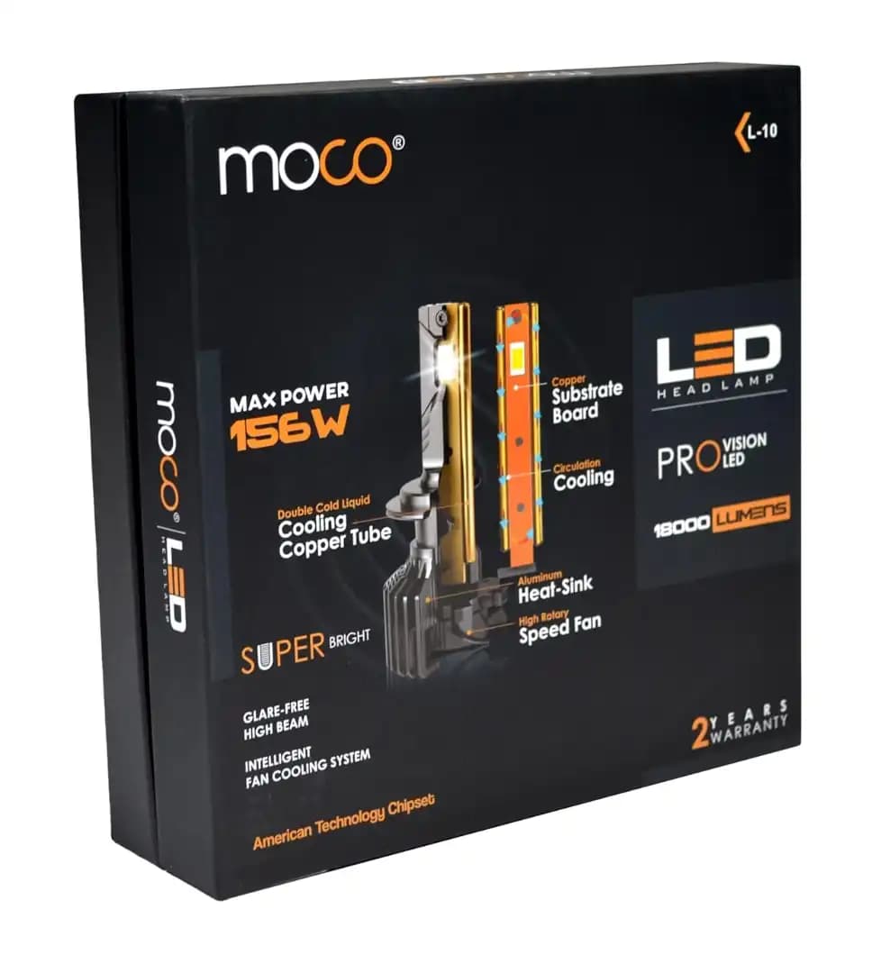 Moco L-10 | H1, 156W Super Bright Pro Vision LED Head Light 18000 Lumens