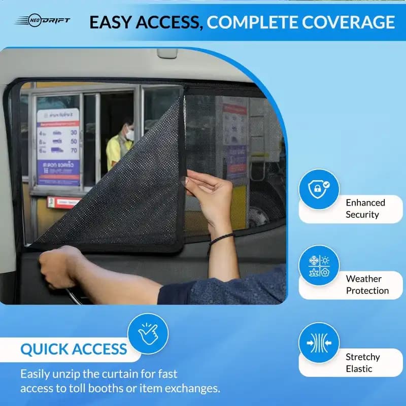 Neodrift 'NeoShade' Magnetic Car Sunshades for Maruti Suzuki Swift 2024+ - Image 5 of 7