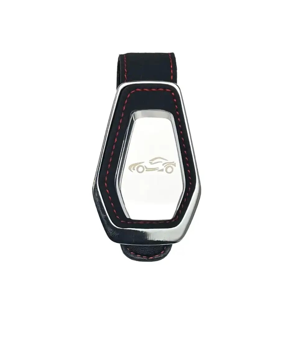 Sunglass HolderPremium Steel and Suede Finish / Sun Visor Clip-on Glassholder for All Cars