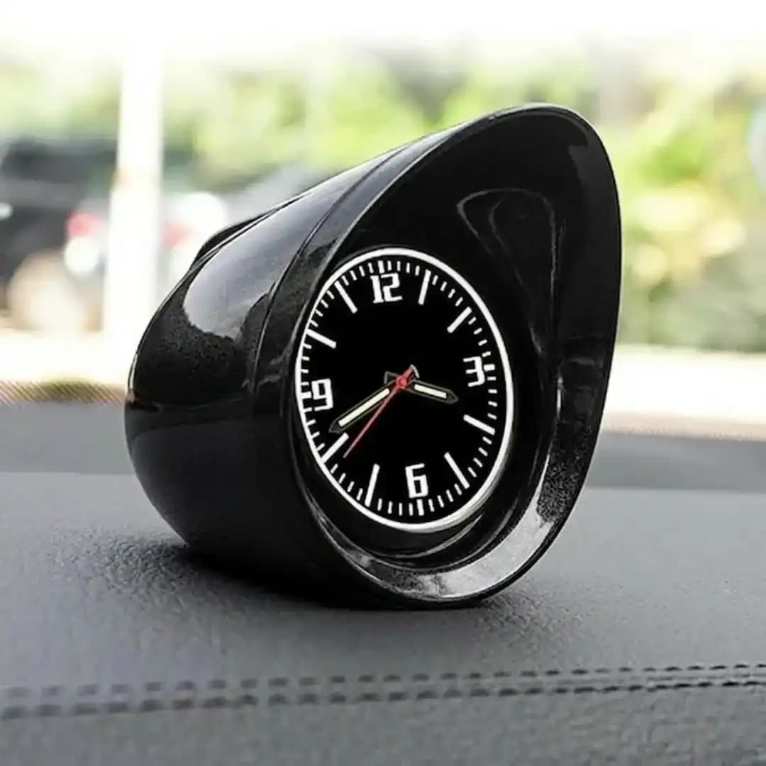 Stylish Gloss Black  Dashboard Clock