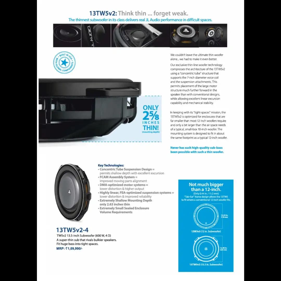JL 13TW5v2-4 13.5-inch Subwoofer