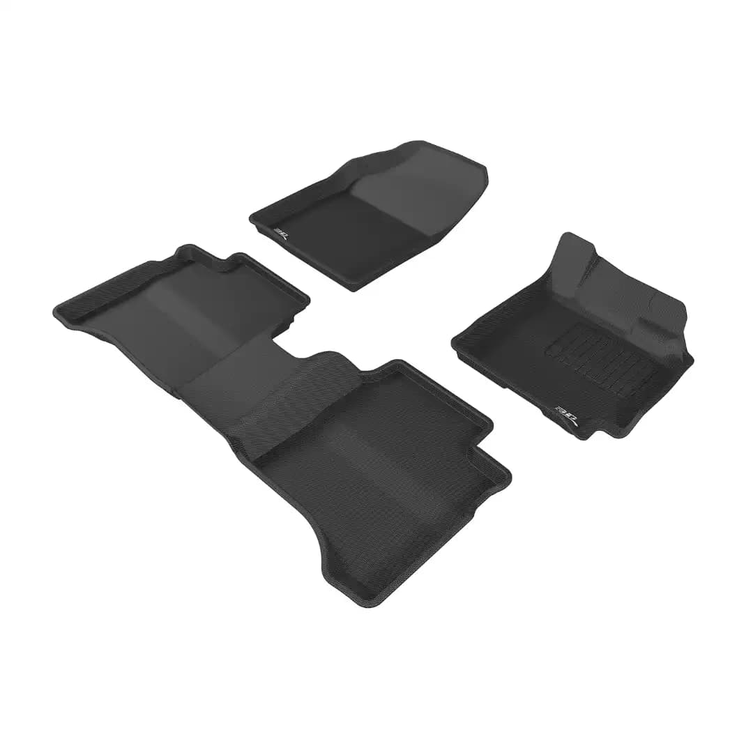 3D MAXpider Kagu Floor Mats for Toyota Glanza (2016-2024+) - Black / Original 3D Floor Mats / Custom Fit Waterproof All-Weather Car Mats