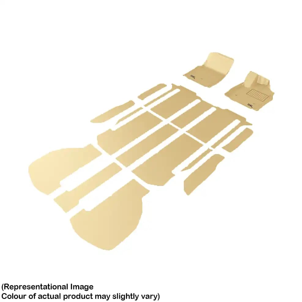 3D MAXpider Kagu Floor Mats for Toyota Vellfire (2024+) - Beige / Original 3D Floor Mats / Custom Fit Waterproof All-Weather Car Mats