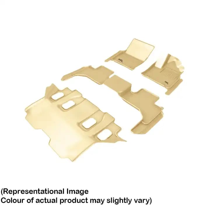 3D MAXpider Kagu Floor Mats for Toyota Land Cruiser LC300 (2024+) - Beige / Original 3D Floor Mats / Custom Fit Waterproof All-Weather Car Mats