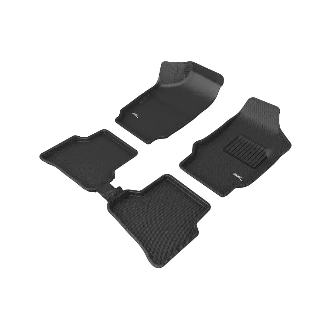 3D MAXpider Kagu Floor Mats for Volkswagen Polo (2015-2020) - Black / Original 3D Floor Mats / Custom Fit Waterproof All-Weather Car Mats