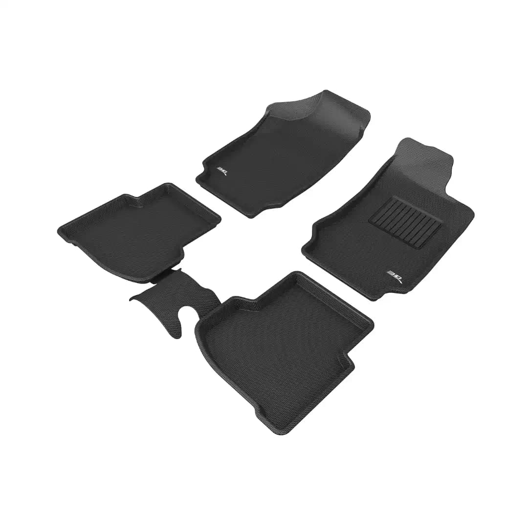3D MAXpider Kagu Floor Mats for Volkswagen Vento (2015-2020) - Black / Original 3D Floor Mats / Custom Fit Waterproof All-Weather Car Mats