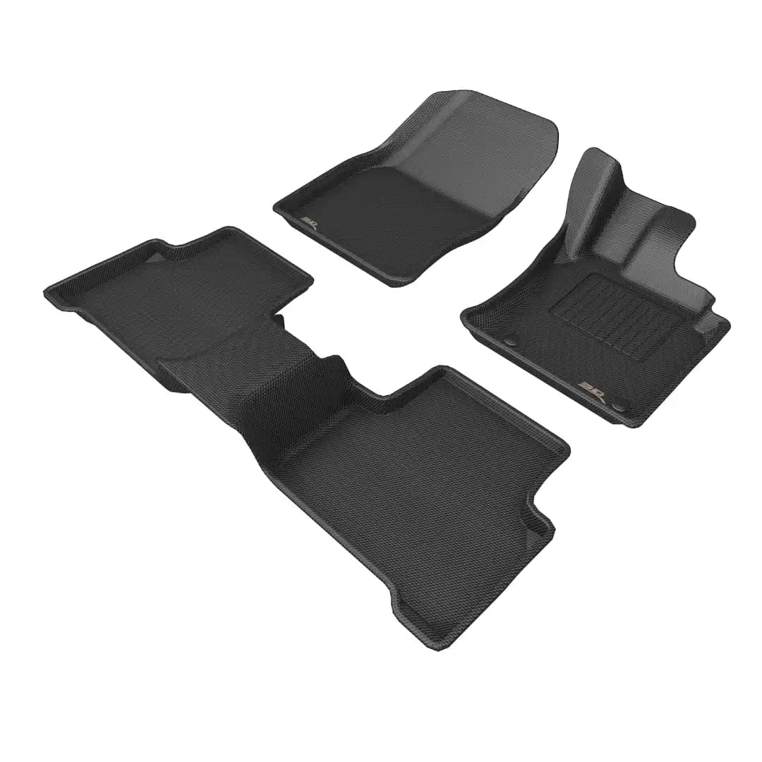3D MAXpider Kagu Floor Mats for Volkswagen Tiguan (2017-2024+) - Black / Original 3D Floor Mats / Custom Fit Waterproof All-Weather Car Mats