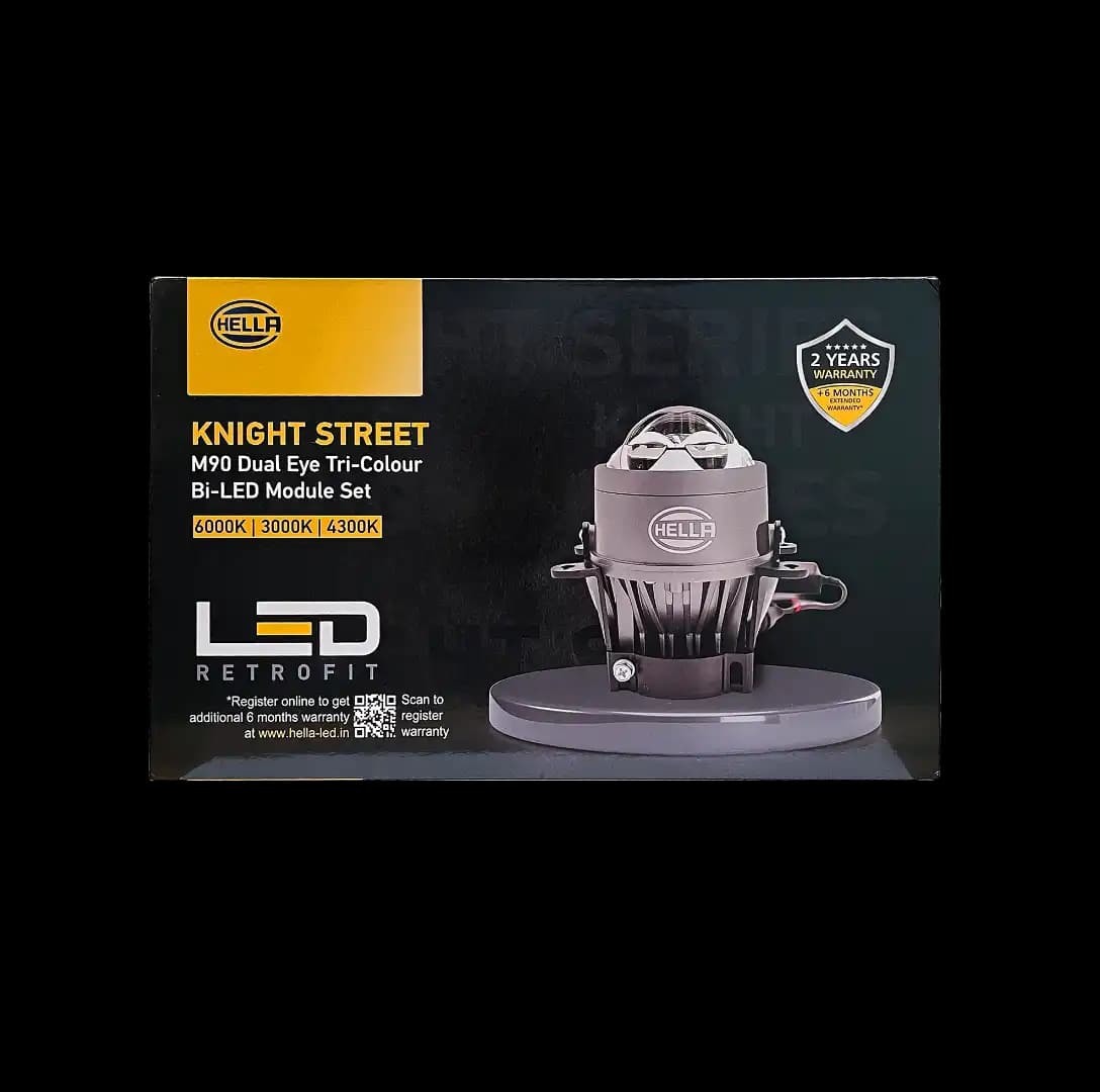 Hella Knight Street M90 Dual Eye Tri Colour Bi LED Module Set