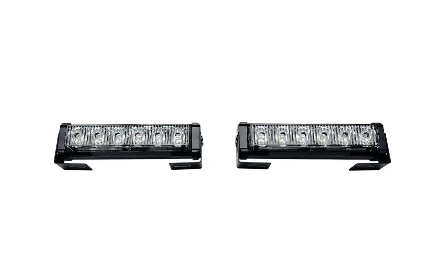 Federal Signal LED Flash Light/ DC12V-24V Car Emergency Strobe Flash Warning Light 12LEDs (2 units of 6 LED) Long Ultra-thin Side Lights