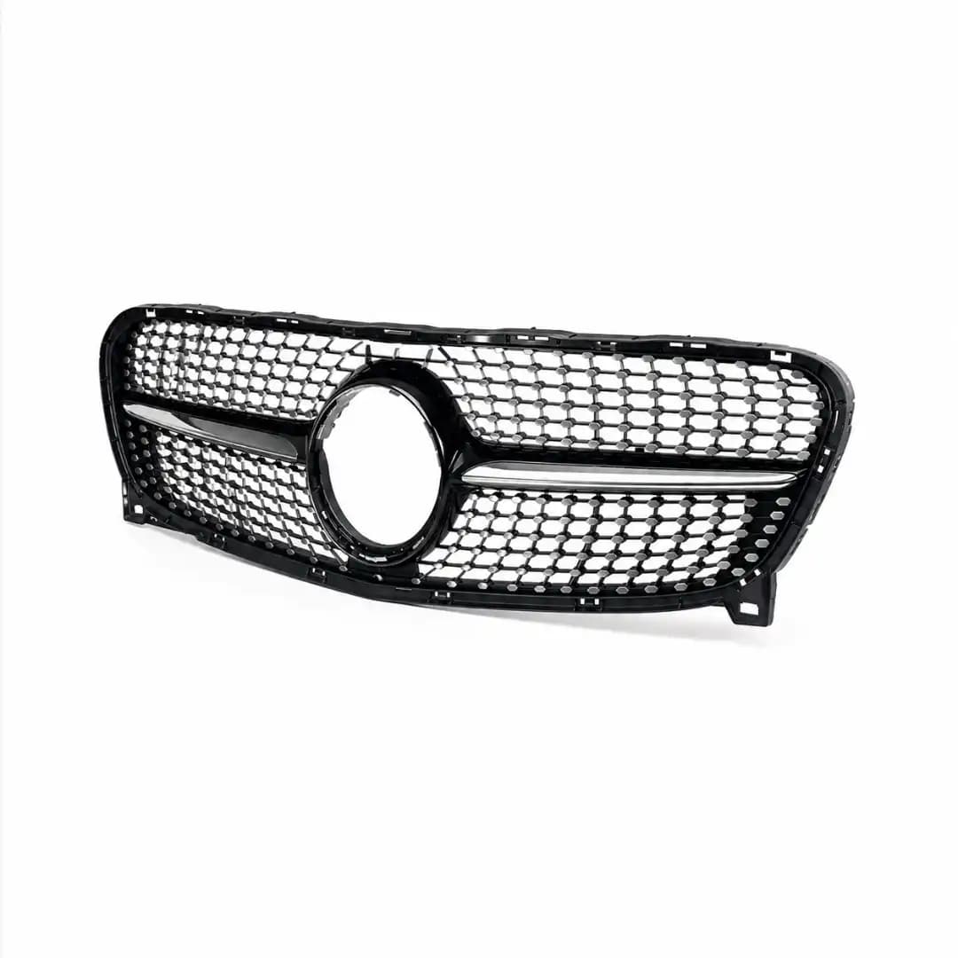 Chrome Black Diamond Front Grille for Mercedes-Benz GLA X156 (2014-2016) | Front Bumper Grille | AMG-Inspired Diamond Style
