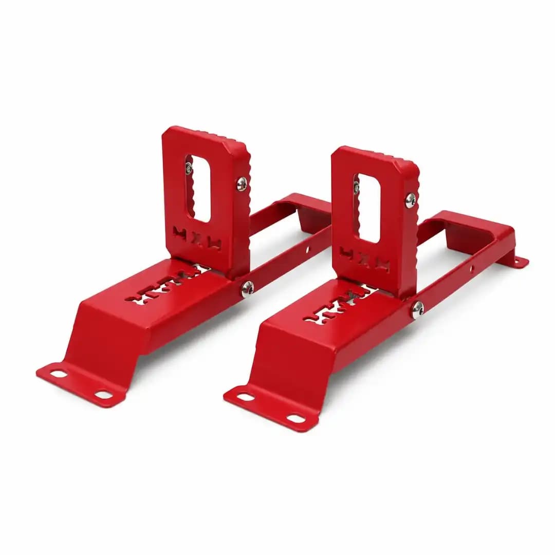 Door Hinge Step for Mahindra Thar | Foldable Metal Roof Access Step | Red Finish
