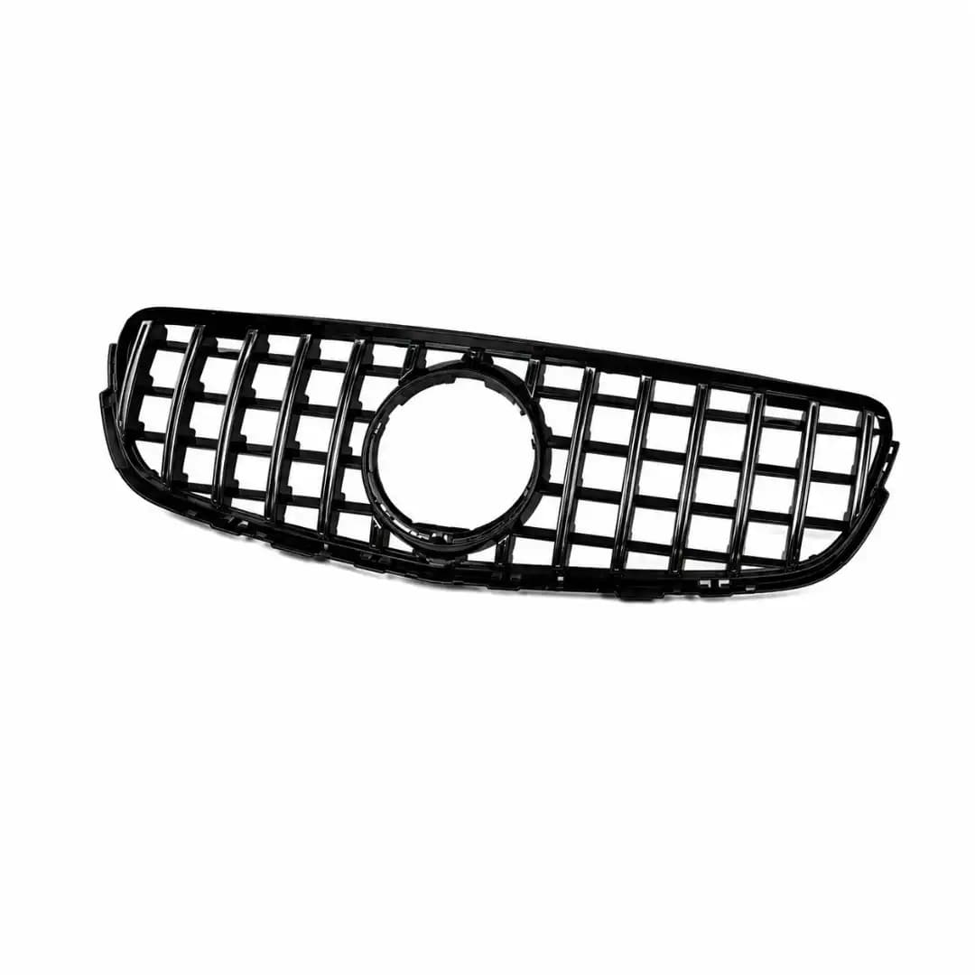 Gloss Black and Chrome Front Grille for Mercedes-Benz GLC X253 (2016-2019) | GT Style Front Bumper Grille
