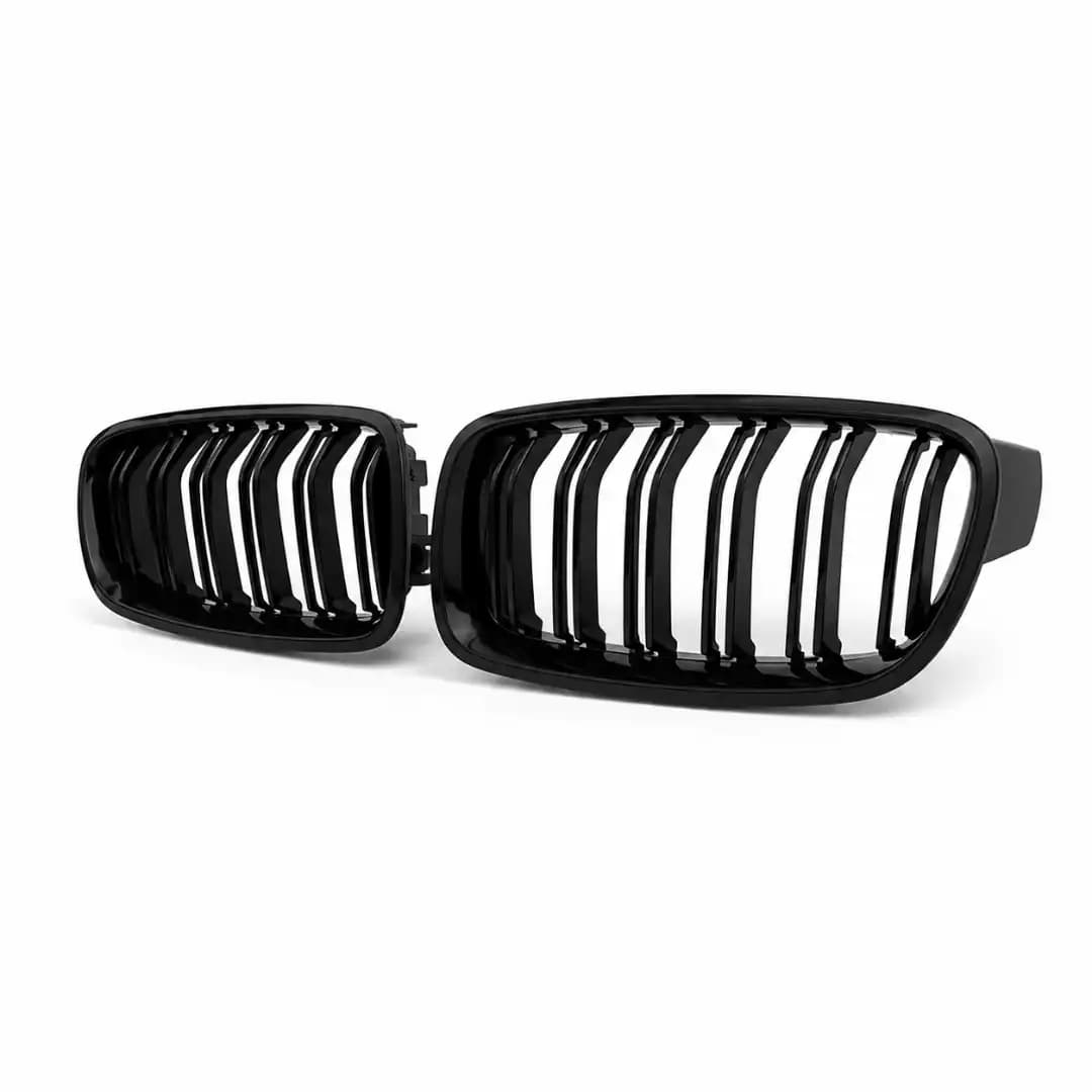 Gloss Black Carbon Fiber Finish Front Grille for BMW 3 Series F30 (2012-2018) | Kidney Grille Pair | Sport Exterior Upgrade