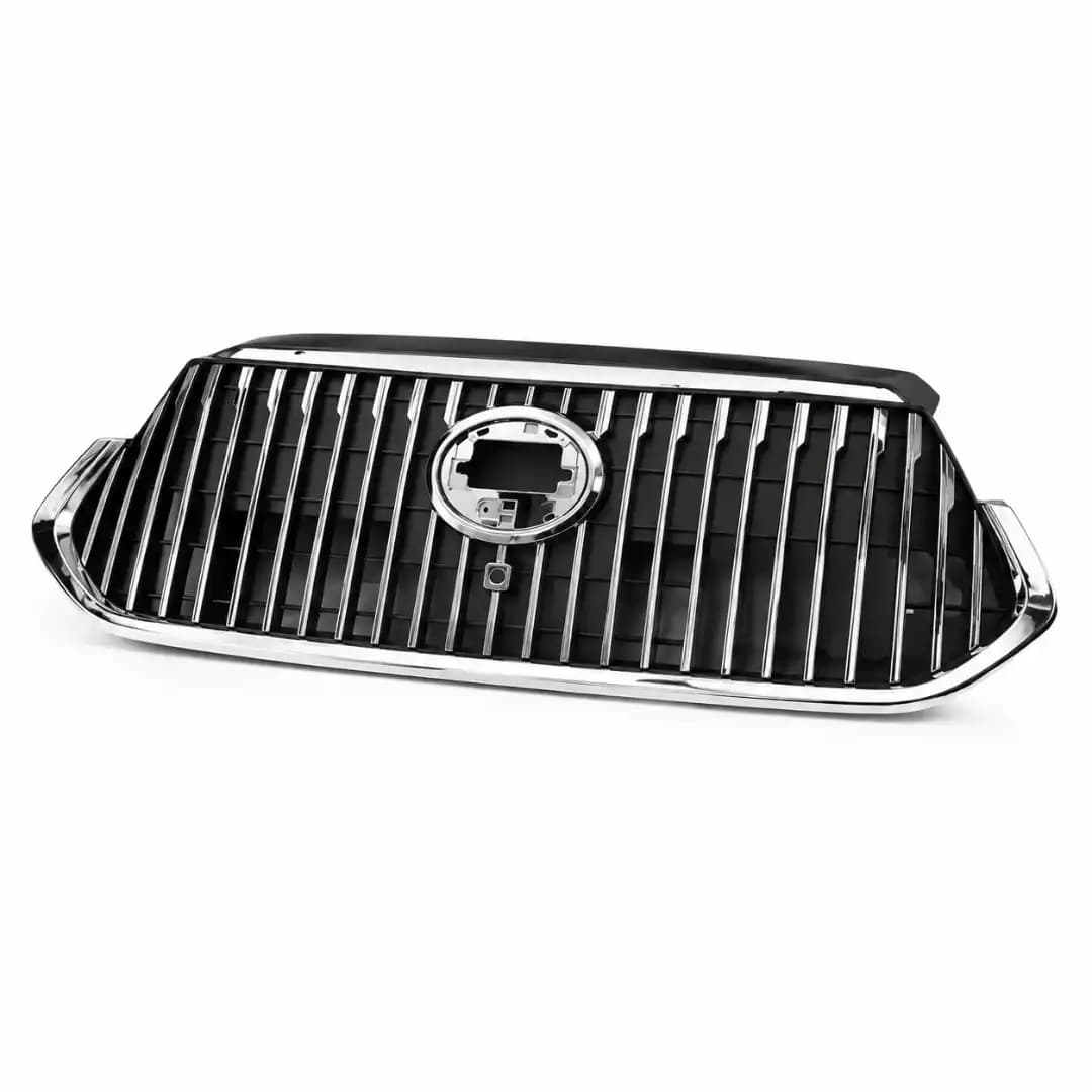 Maybach Style Front Grille for Toyota Innova Hycross (2023 Onwards) | Gloss Black Chrome Vertical Slat Grille