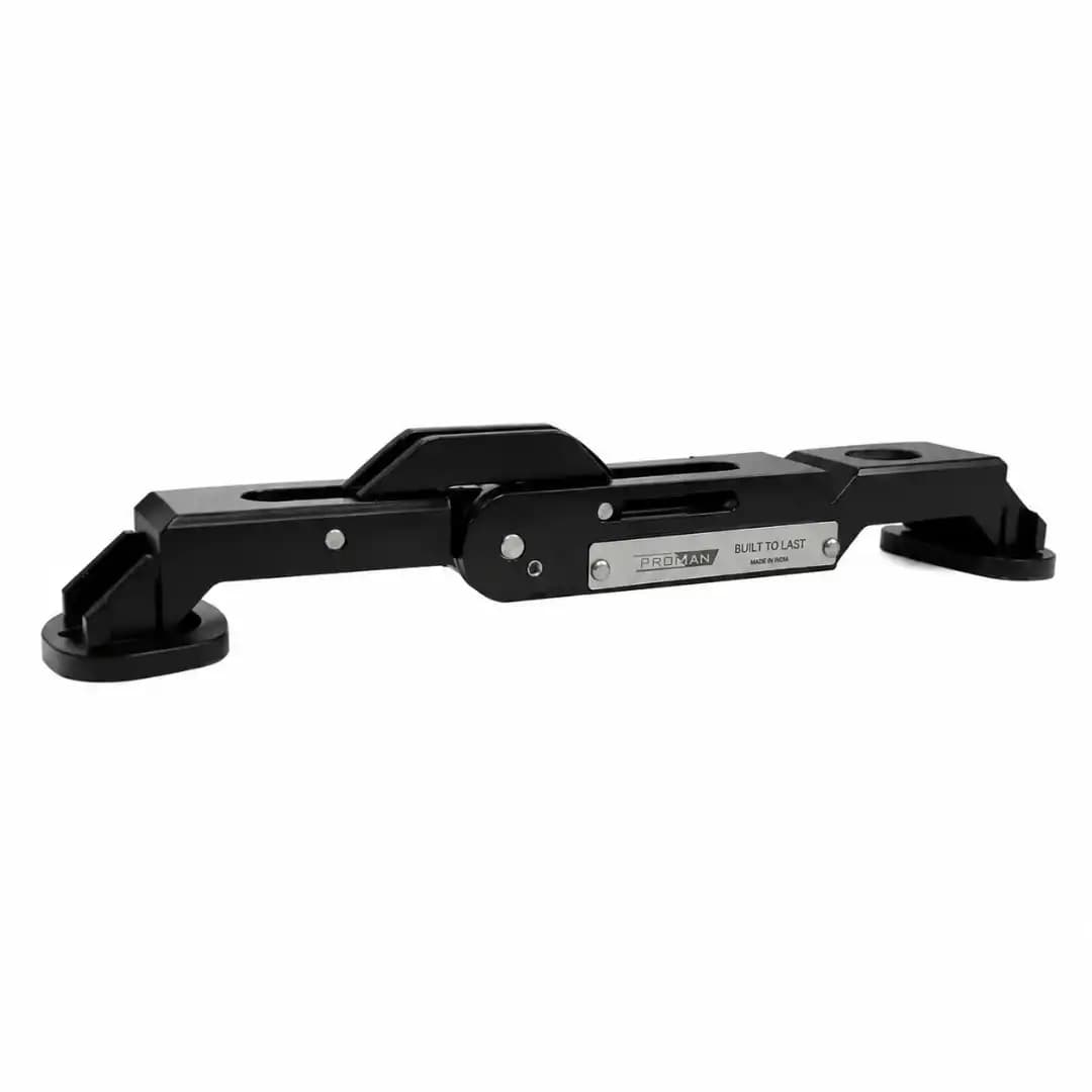 Proman Door Hinge Step for Mahindra Thar Roxx 5-Door | Foldable Billet Aluminum Roof Access Step | Red / Black