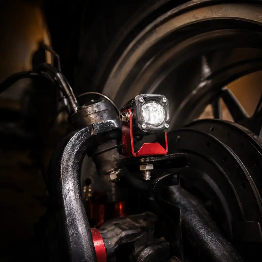Proman Knuckle Light Bracket for Mahindra Thar | No-Drill Windshield Hinge Auxiliary Light Bracket Set - Image 4 of 6