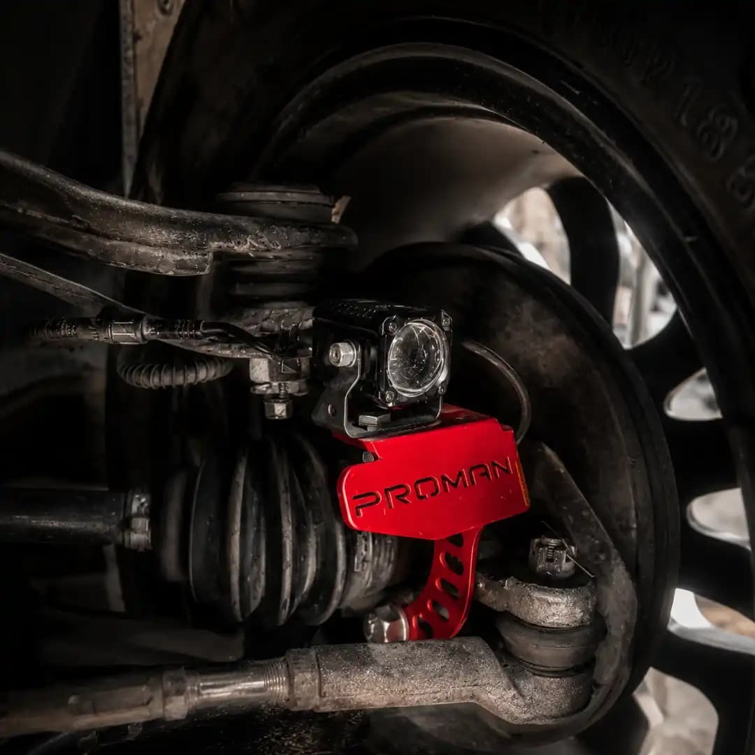 Proman Knuckle Light Bracket for Mahindra Thar | No-Drill Windshield Hinge Auxiliary Light Bracket Set - Image 5 of 6