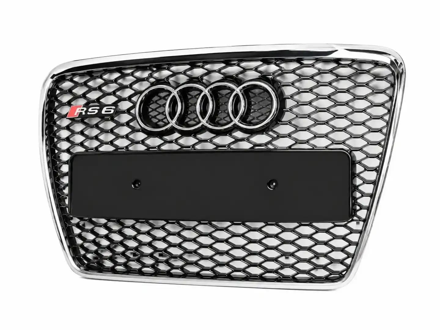 RS6 Style Front Grille for Audi A6 (2005-2011) | Honeycomb Mesh Grille | Piano Black Finish
